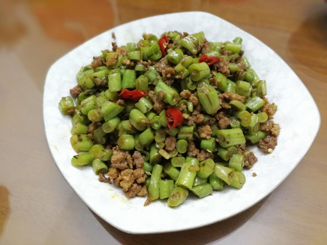 肉沫豆角下饭菜