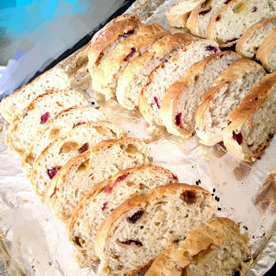 无油无糖全麦果干面包