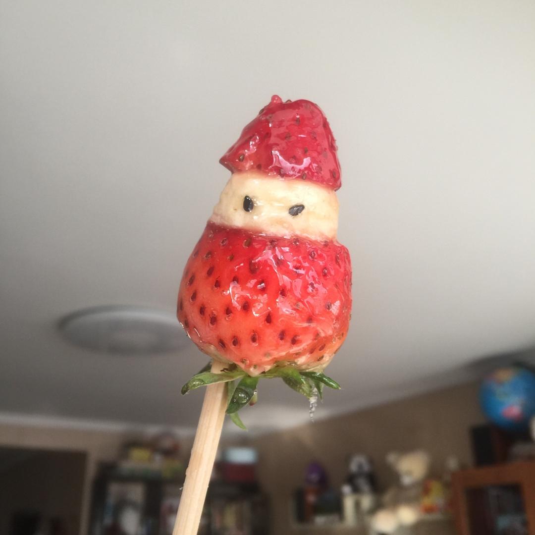 草莓雪人糖葫芦