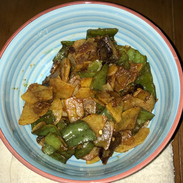 青椒土豆，素菜也可以香香的