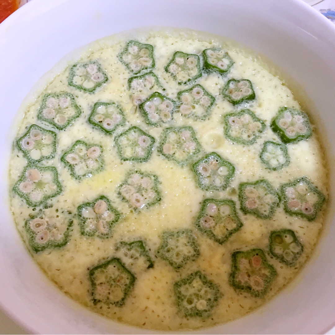 秋葵炖蛋
