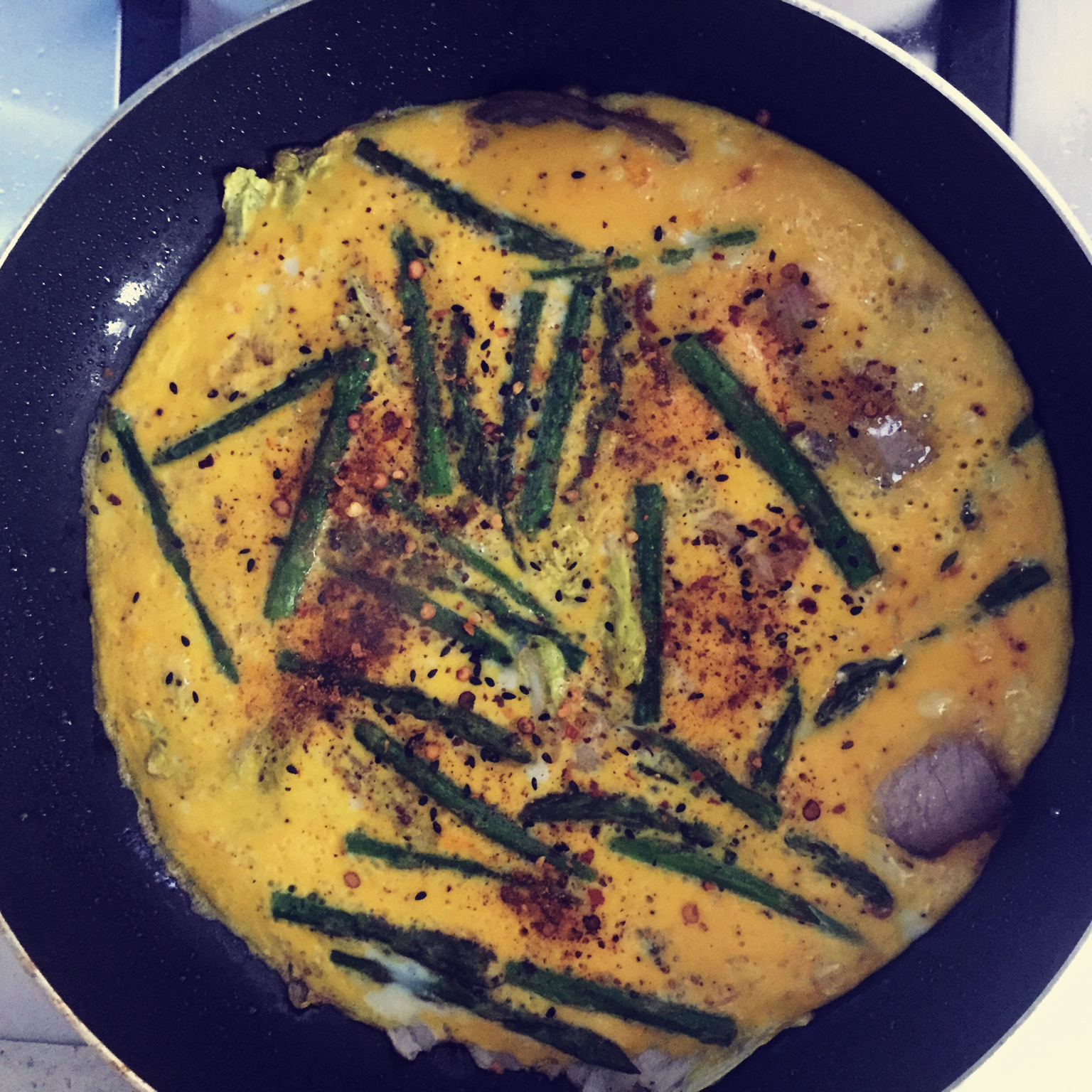芦笋虾仁早餐蛋饼