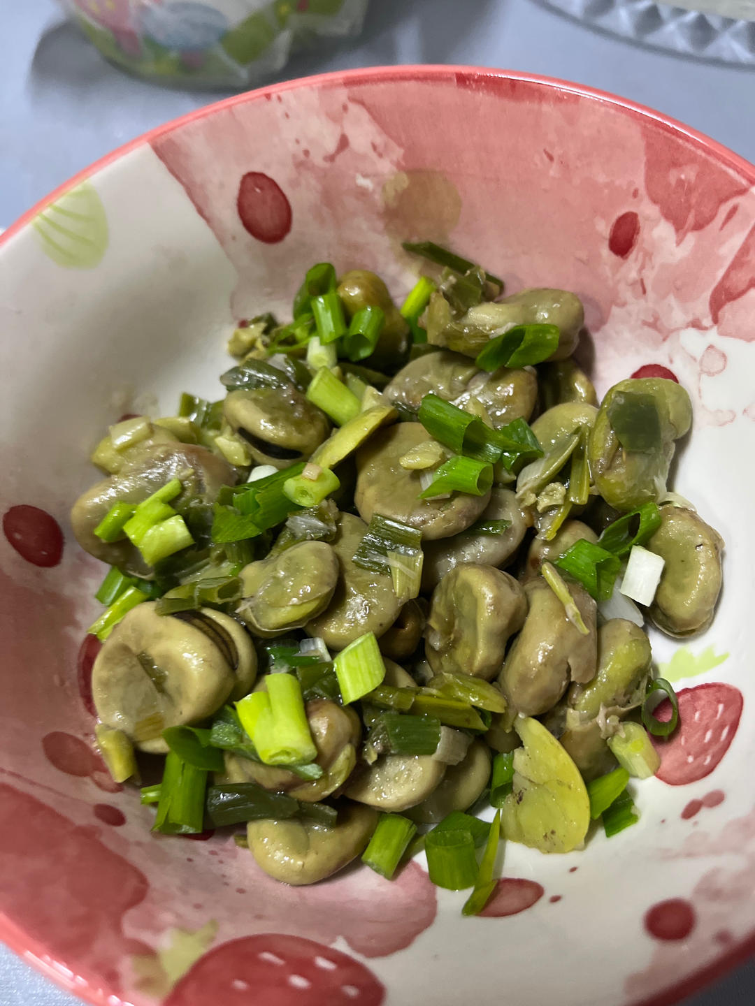葱炒蚕豆