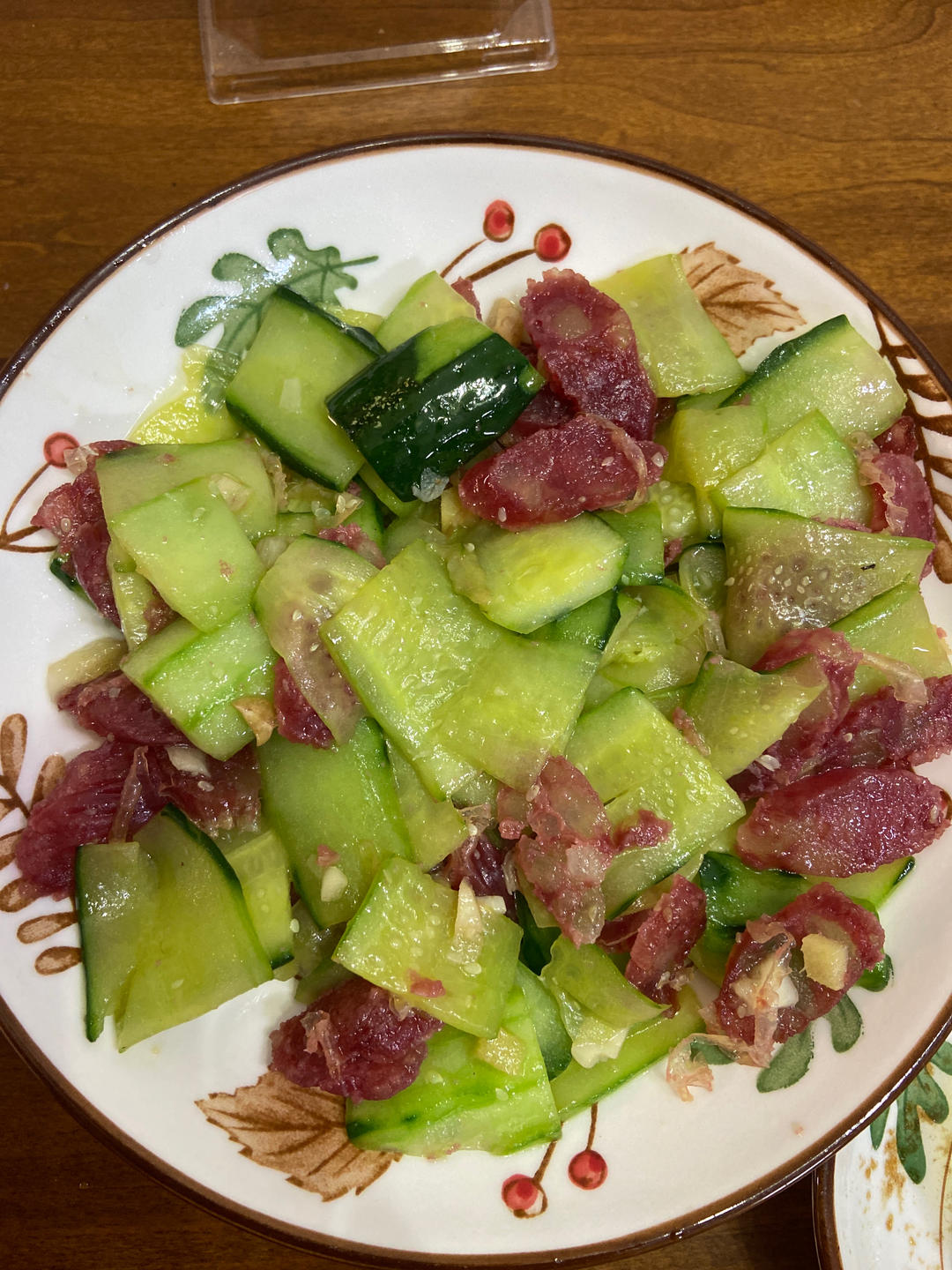 黄瓜炒香肠