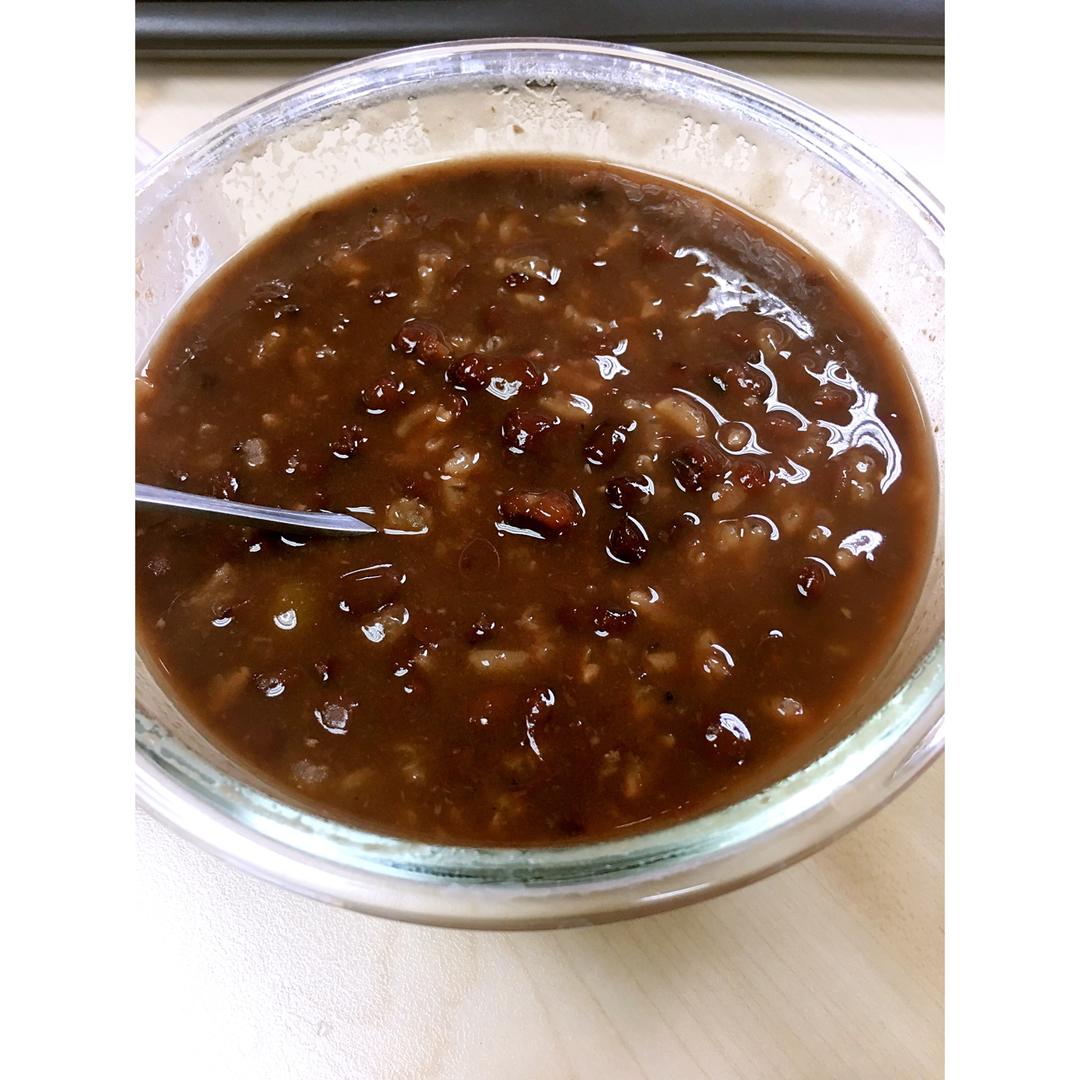 无味小尼做的红豆糯米红枣粥