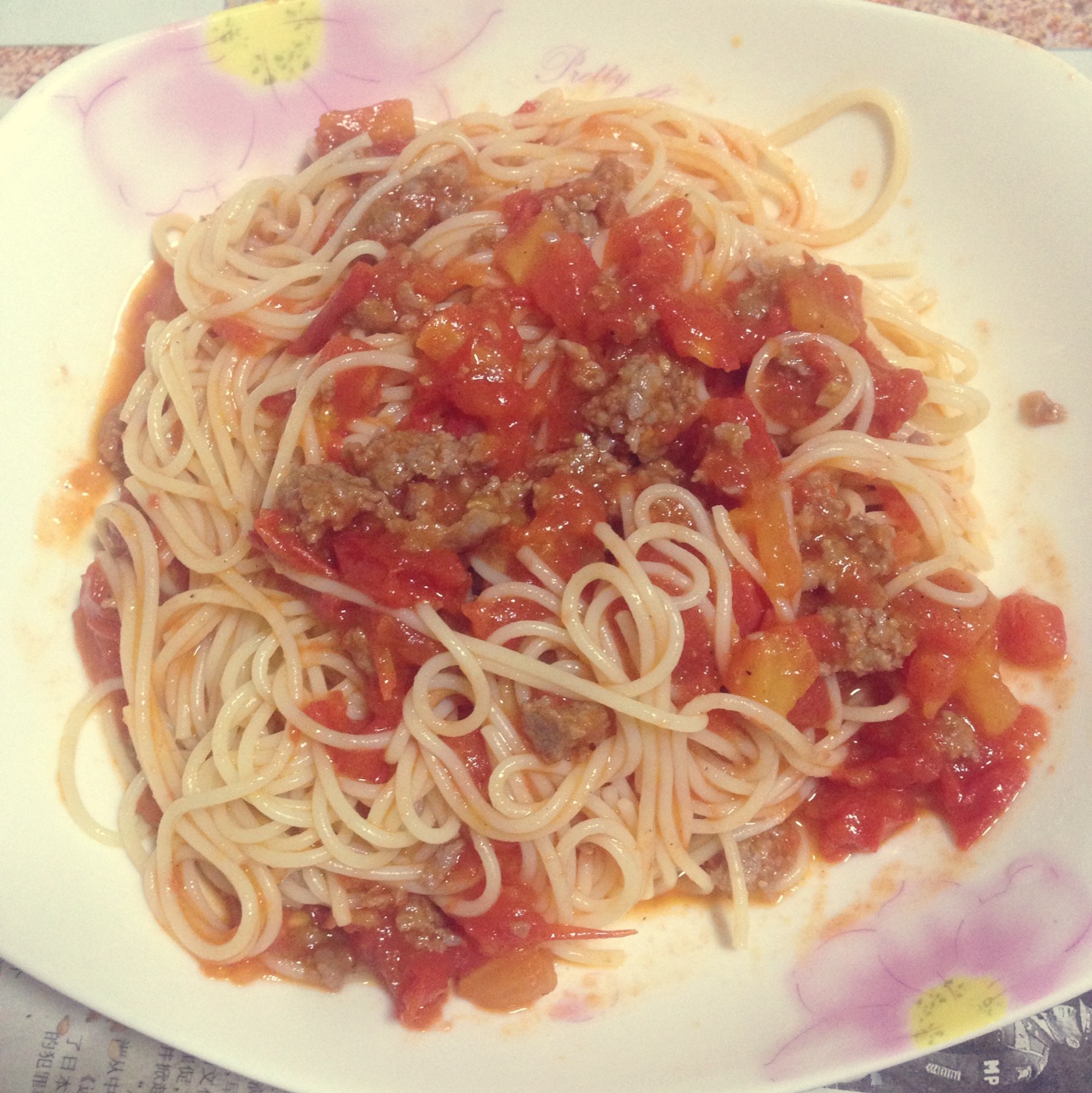 番茄肉酱意大利面