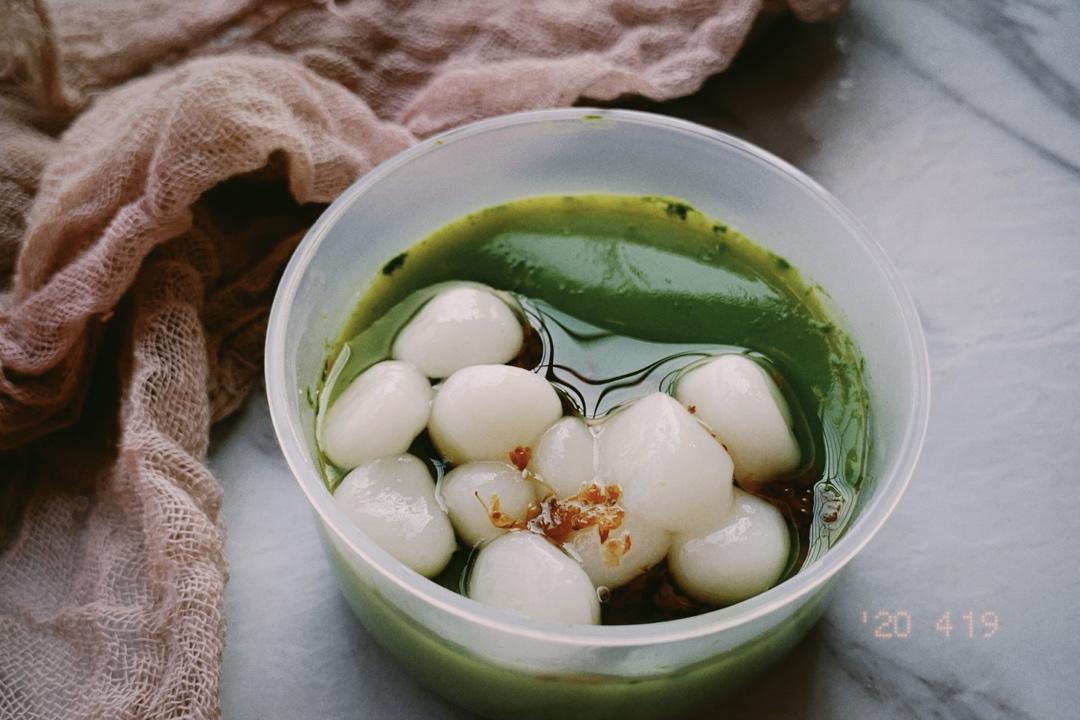 寒天桂花抹茶冻