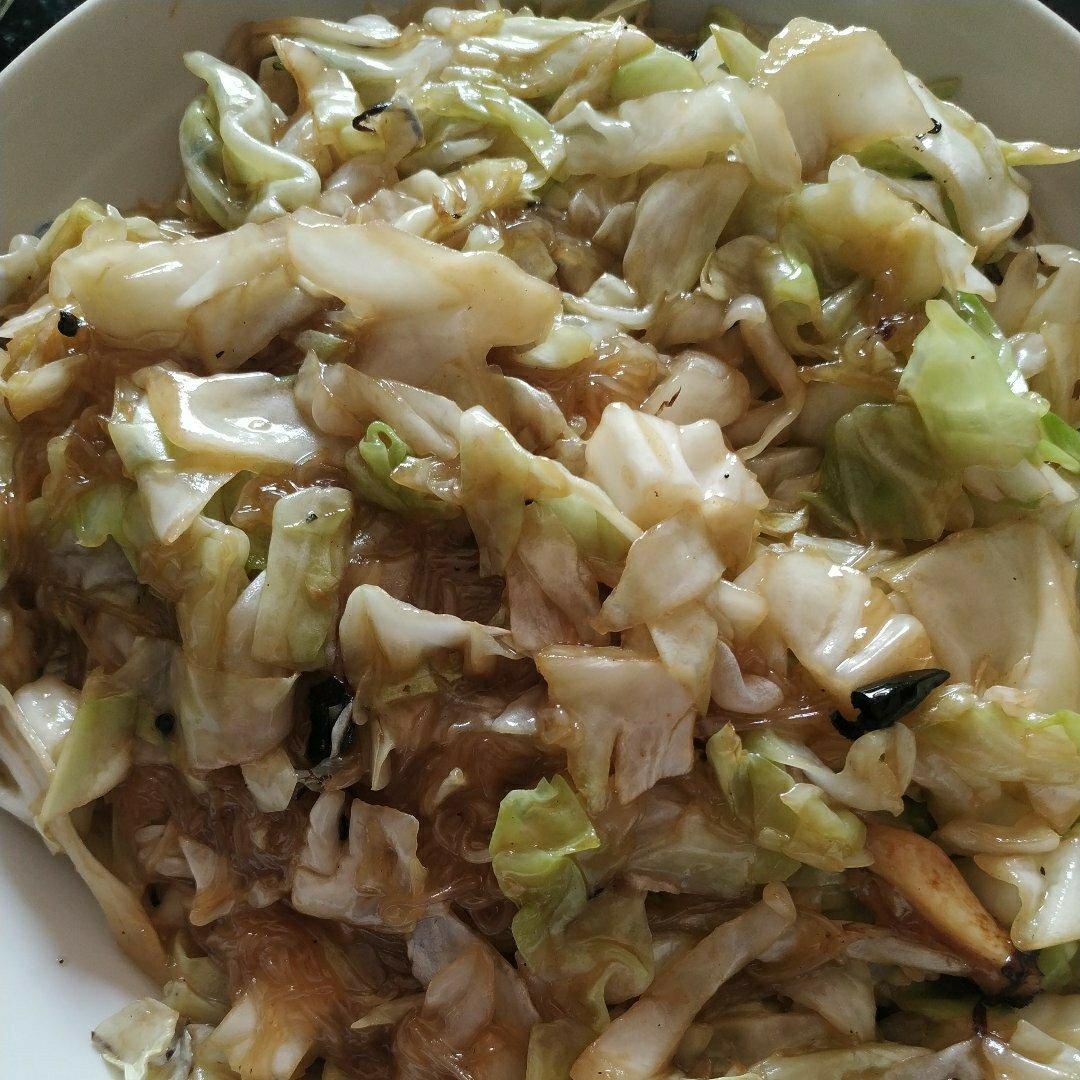 圆白菜炒粉丝
