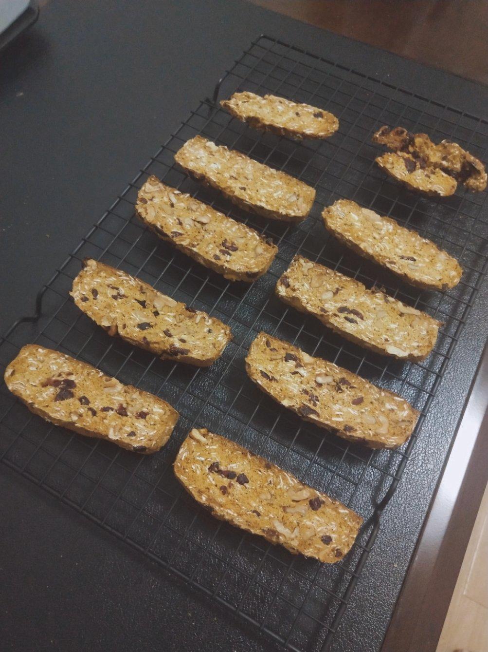 【健康零食】燕麦坚果意式脆饼