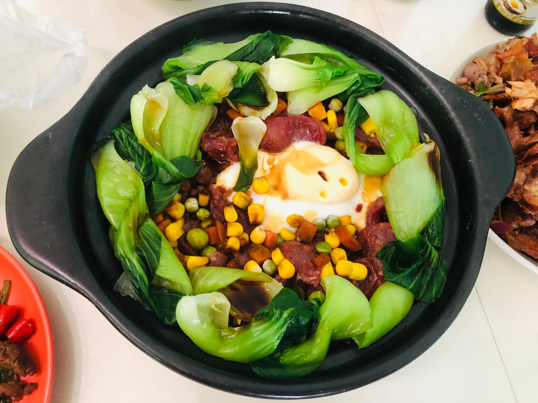 香喷喷的🍲腊肠煲仔饭（砂锅版）超简单神速