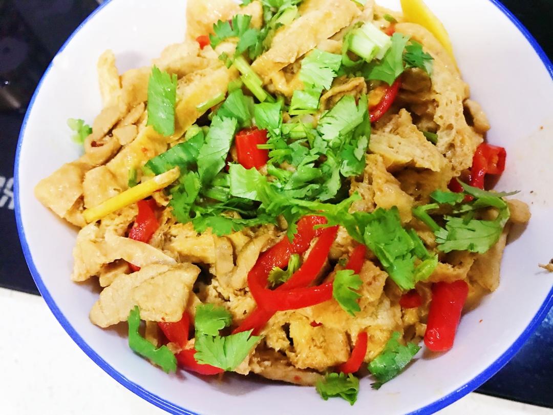 快手家常肉炒油豆腐
