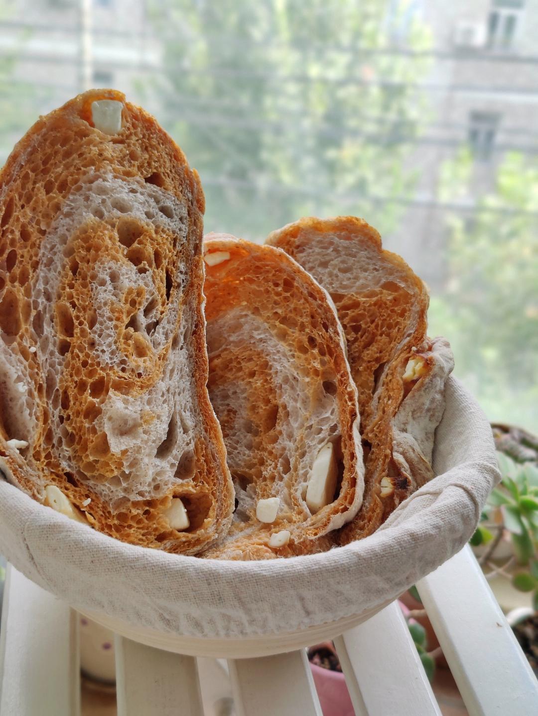 普罗旺斯风情烤甜椒芝士双色欧包