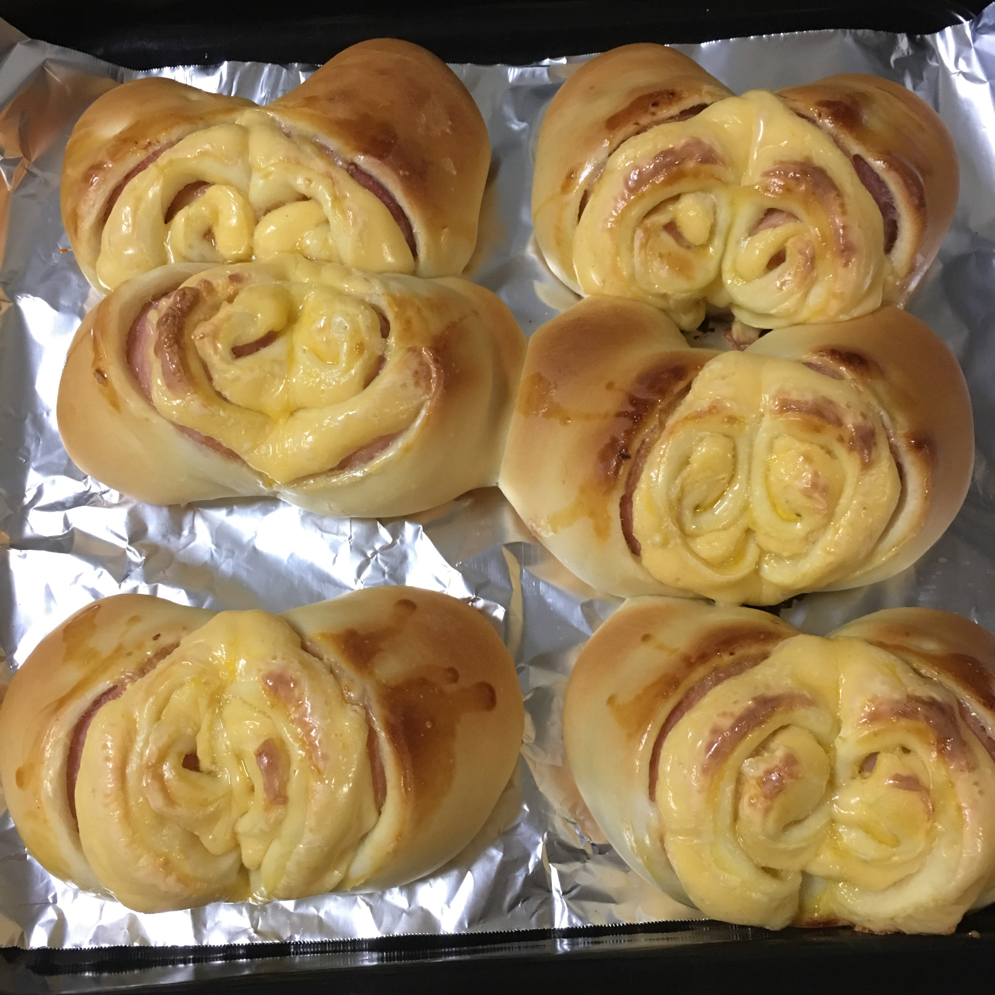 培根芝士面包卷
