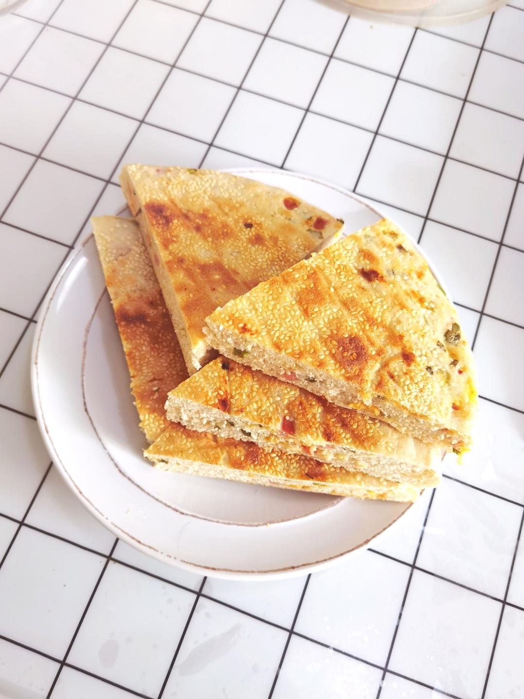 100%全麦香葱低脂火腿肉松大饼