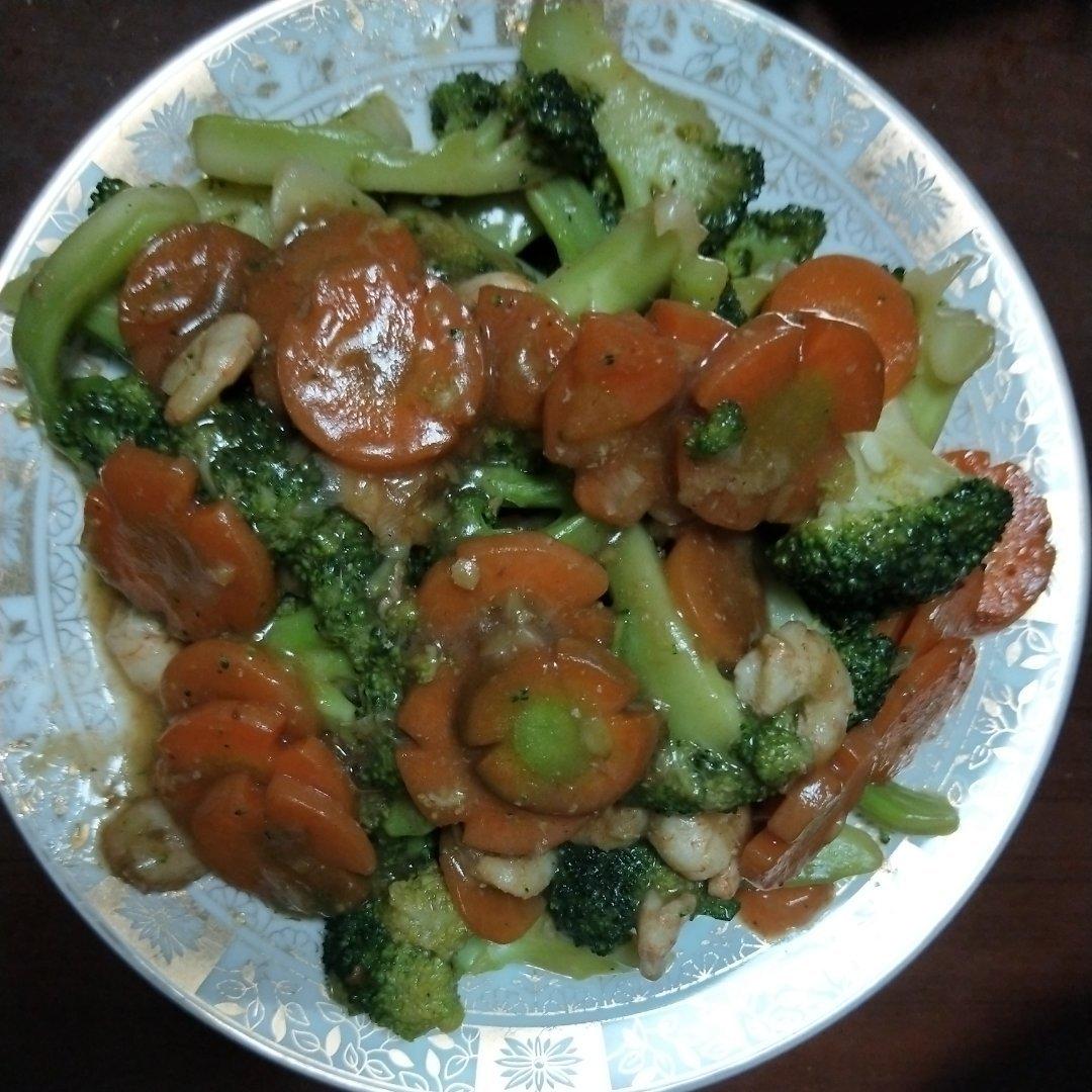 炒菜-减脂西兰花炒虾仁