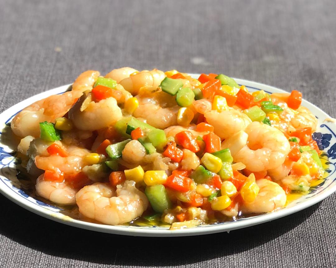 五彩虾仁的做法