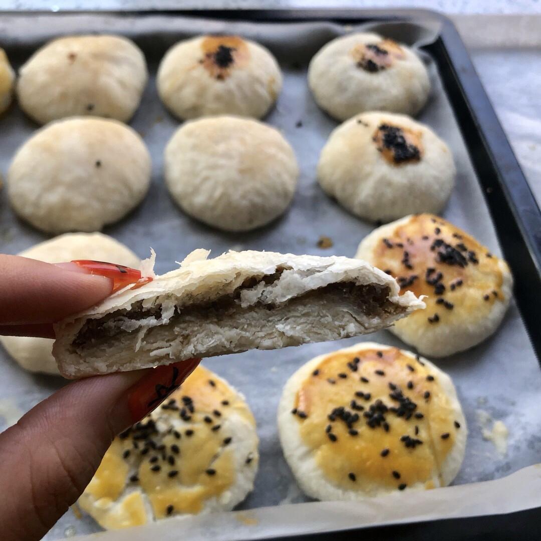 酥皮绿豆饼   酥得掉渣渣