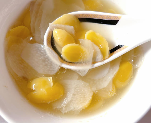 广东潮汕白果（银杏）糖水的做法