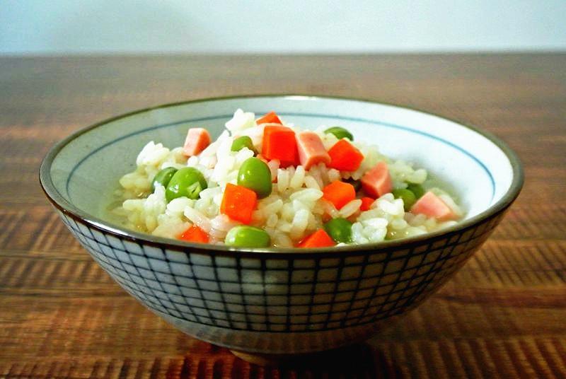 豌豆火腿烩饭的做法