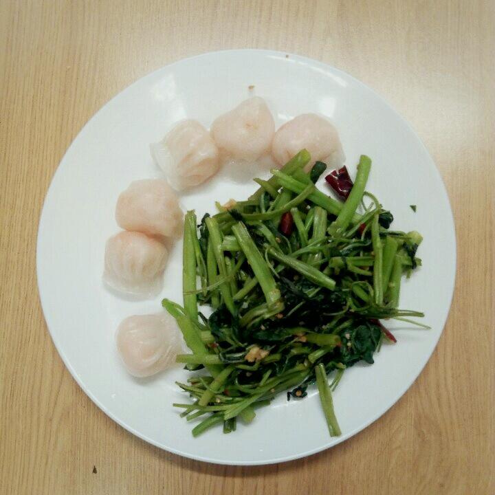 炝炒空心菜（不黑的秘密）