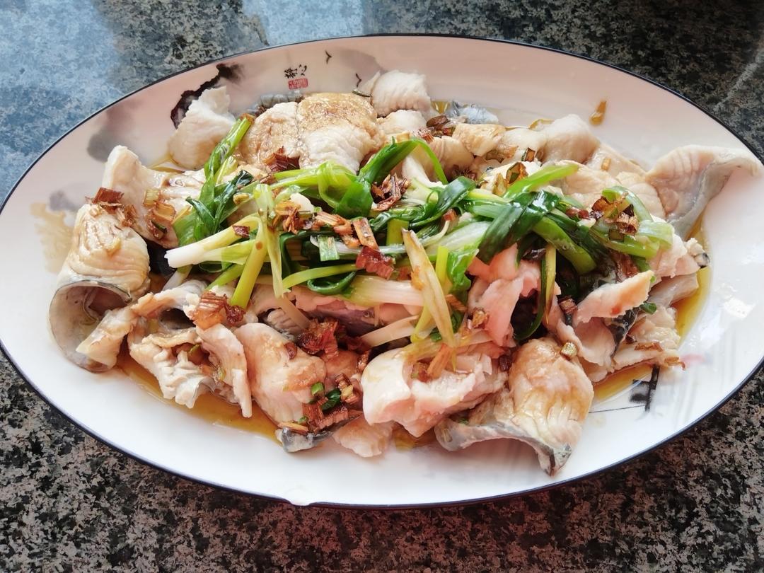 葱油淋鱼片