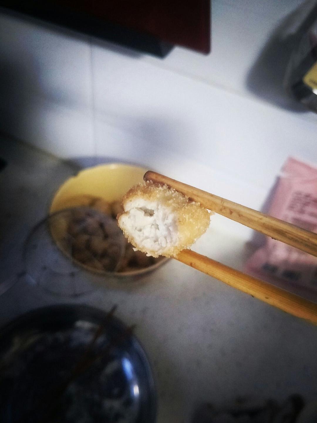 自制-香炸龙利鱼丸