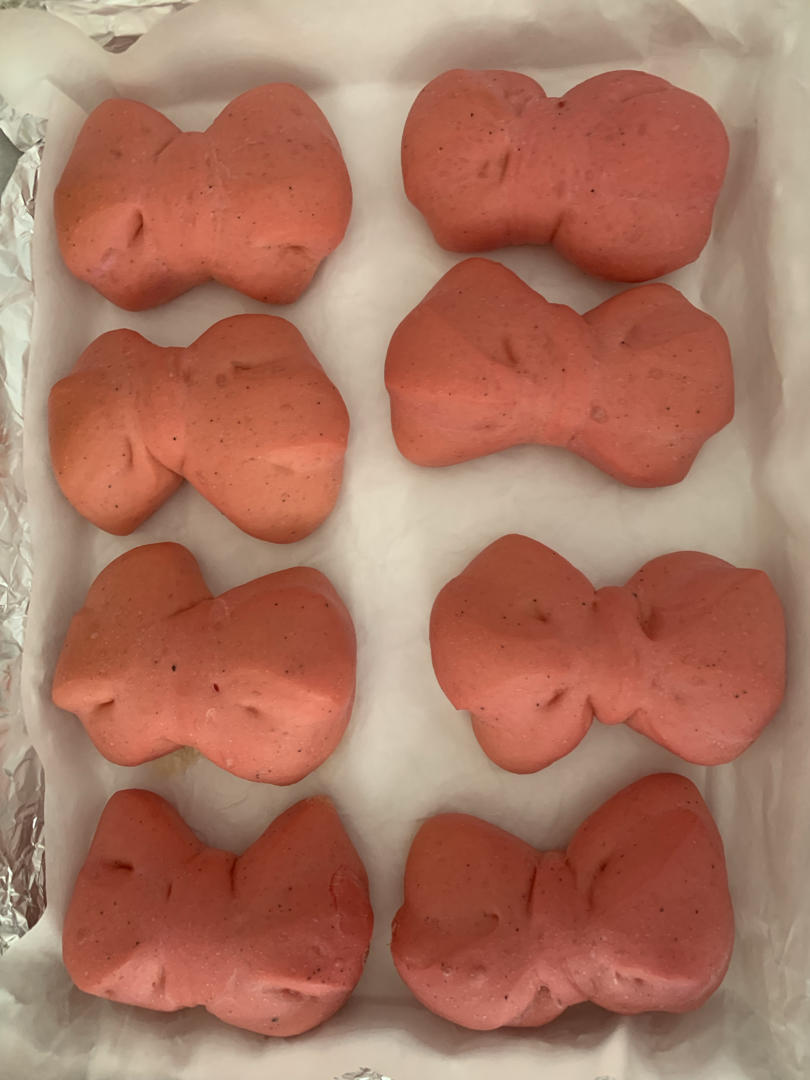 火龙果蝴蝶结面包（一次发酵）