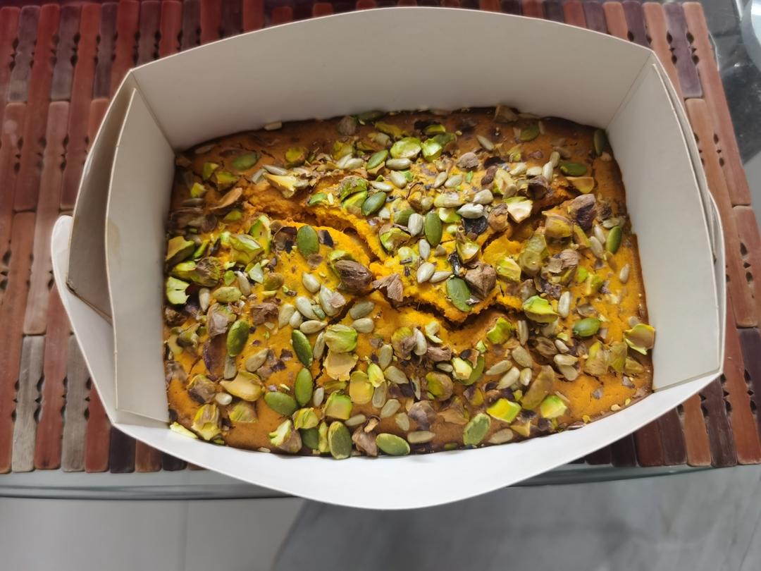 南瓜坚果蛋糕—【北鼎烤箱食谱】