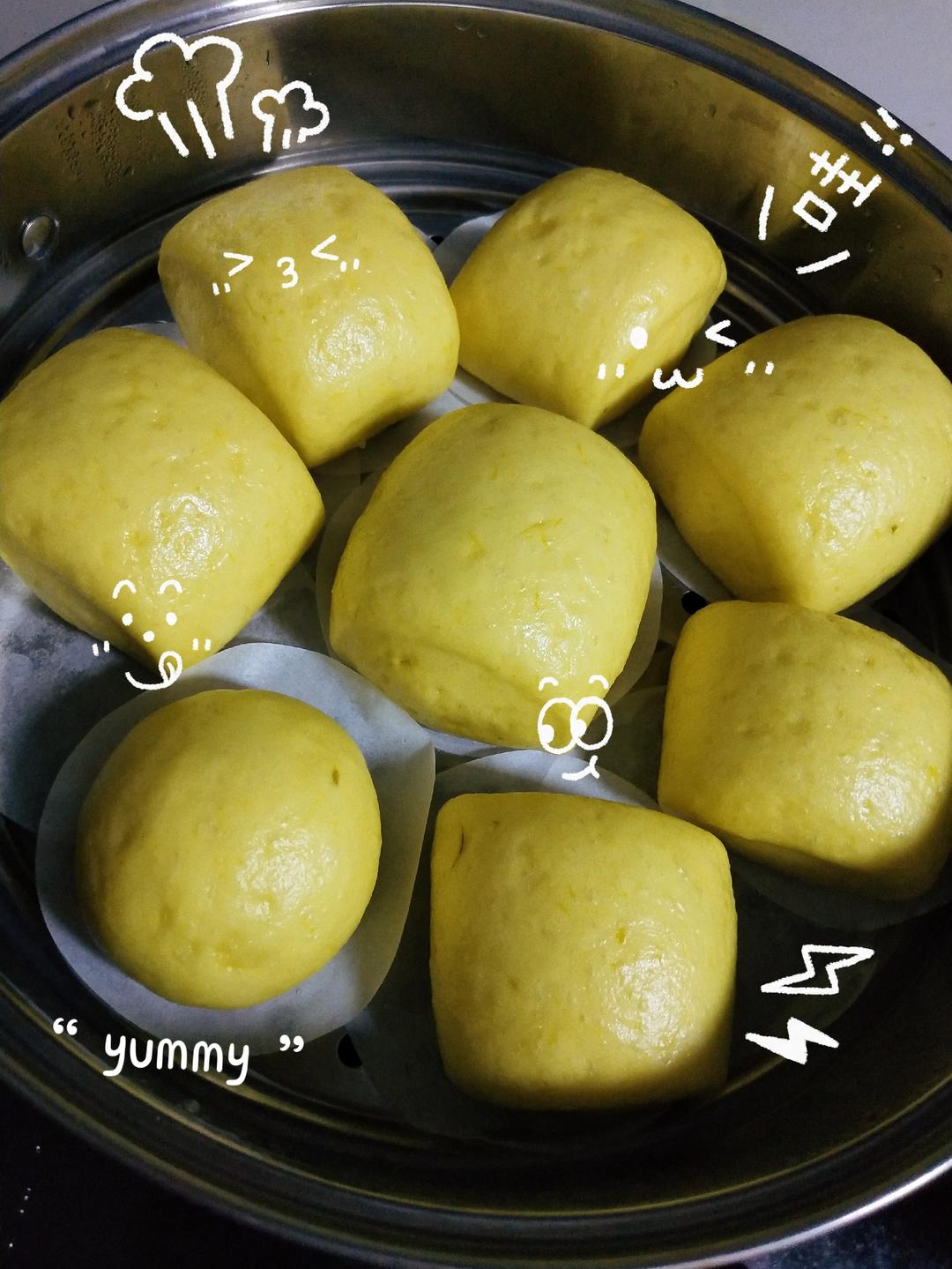 南瓜馒头（一次发酵）