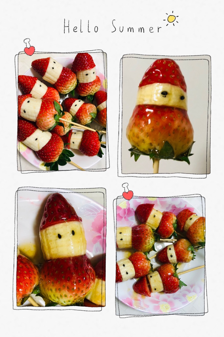 草莓圣诞老人冰糖葫芦