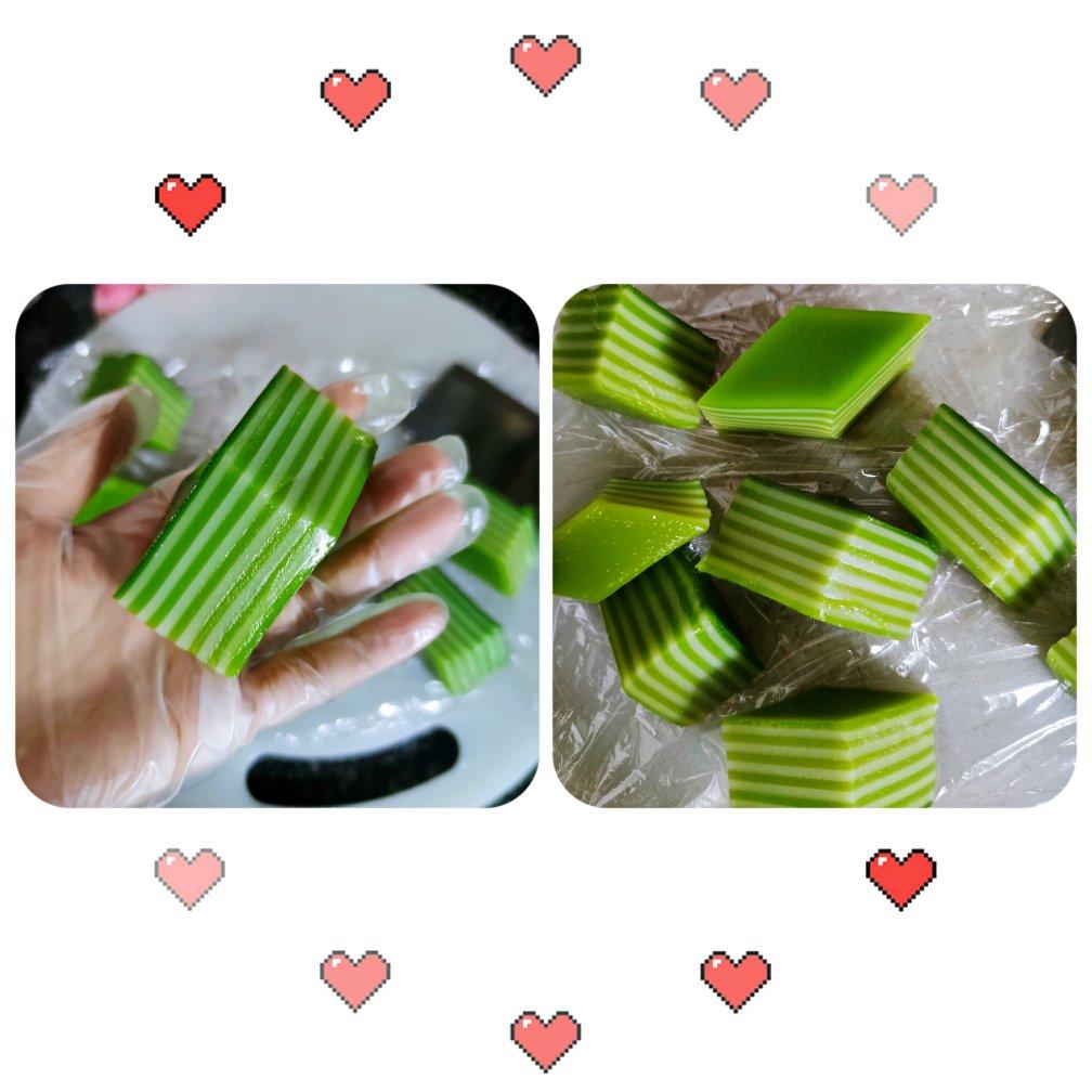 斑斓椰汁千层糕（一点不粘木薯粉版）