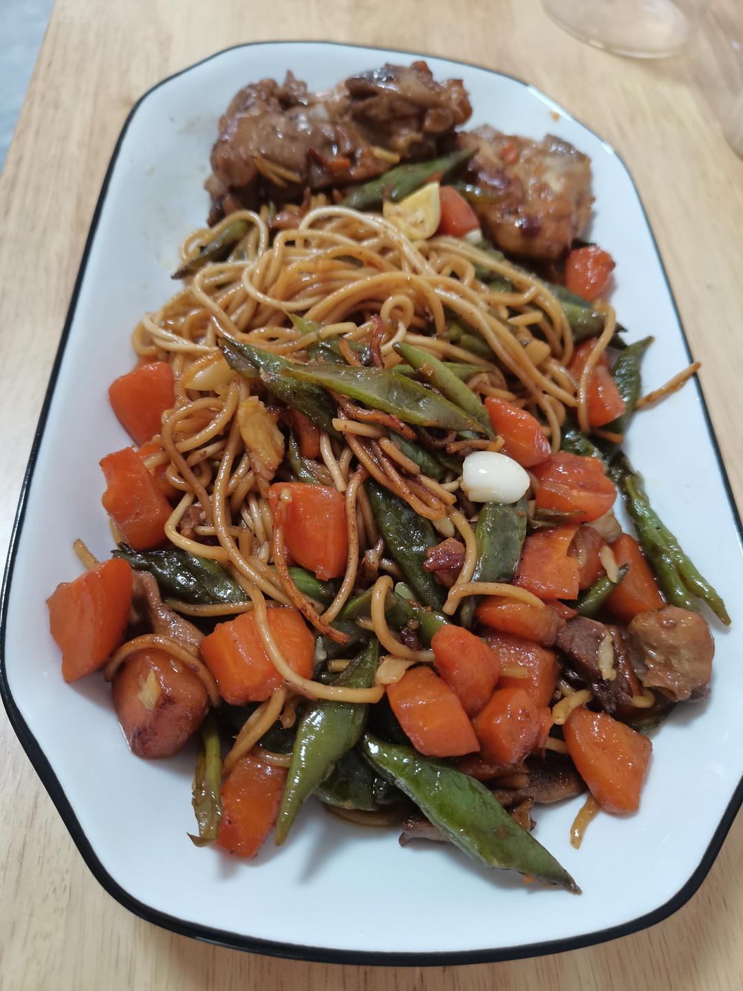 地道老北京扁豆焖面 豆角焖面 太好吃小心吃撑哦