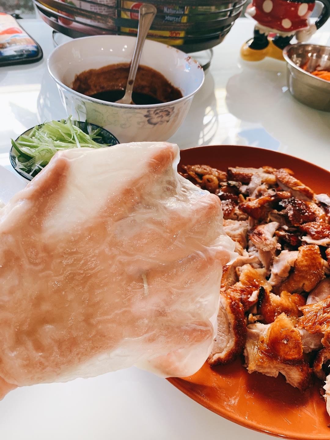 超薄饺子皮版烤鸭饼的做法