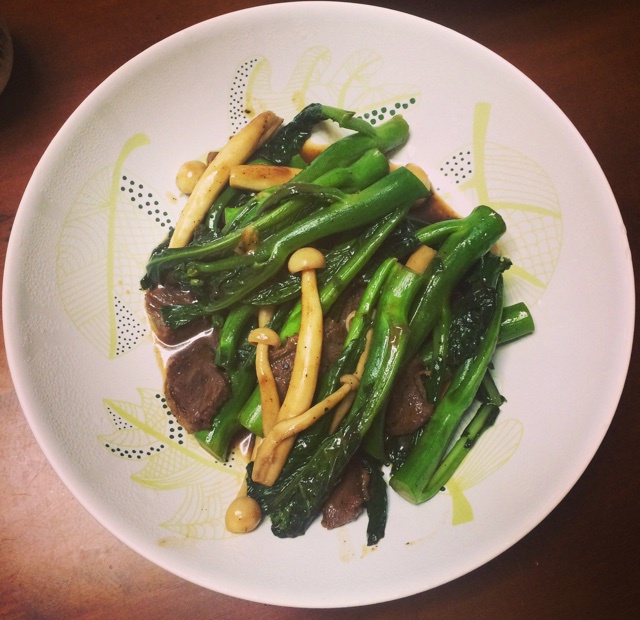 牛肉炒芥蓝