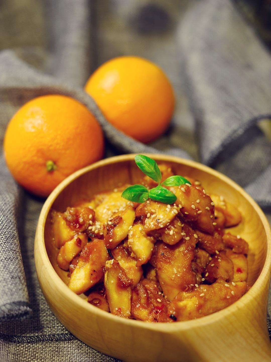 健身汪的美食番-橙香鸡胸肉