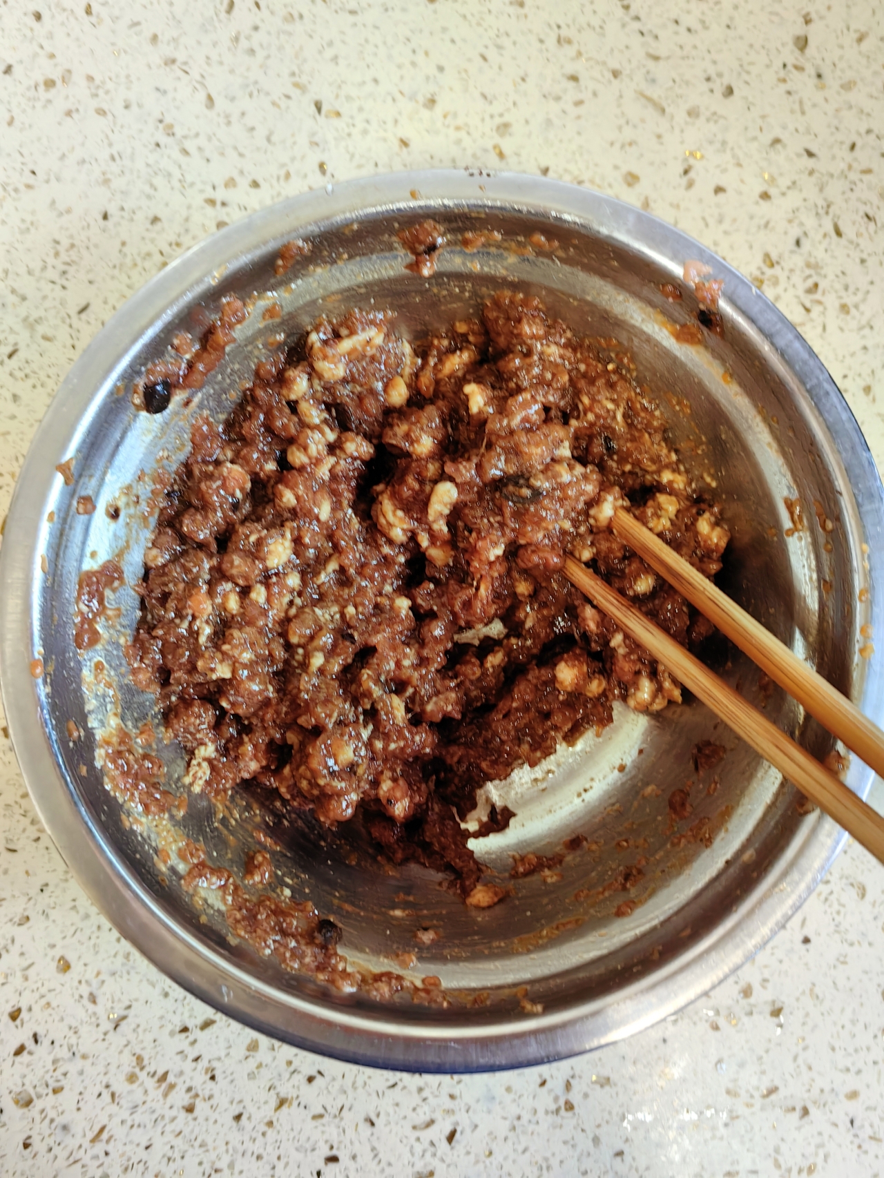 家里有大米就可以吃到香喷喷的猪肉大葱烧麦的做法 步骤4