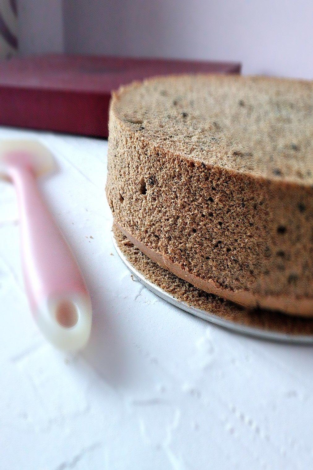 🍰八寸黑芝麻戚风蛋糕(附黑芝麻清洗方法)