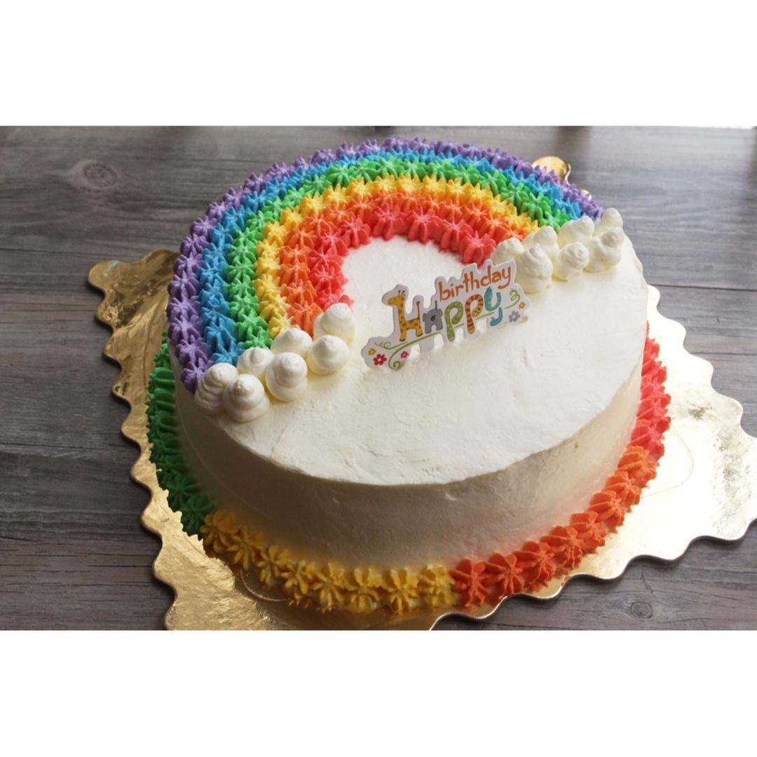 详细的裱花教程--彩虹蛋糕