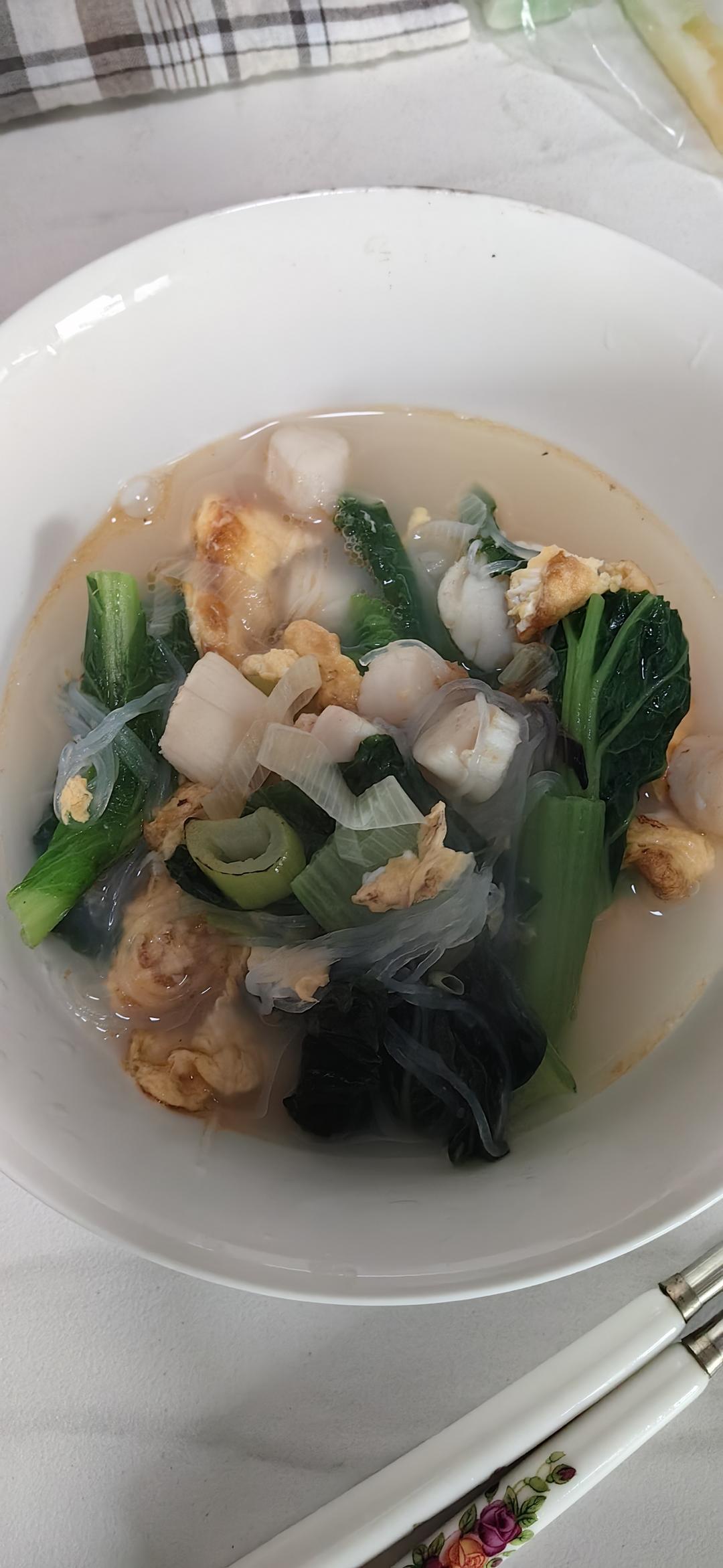 扇贝柱炖小白菜