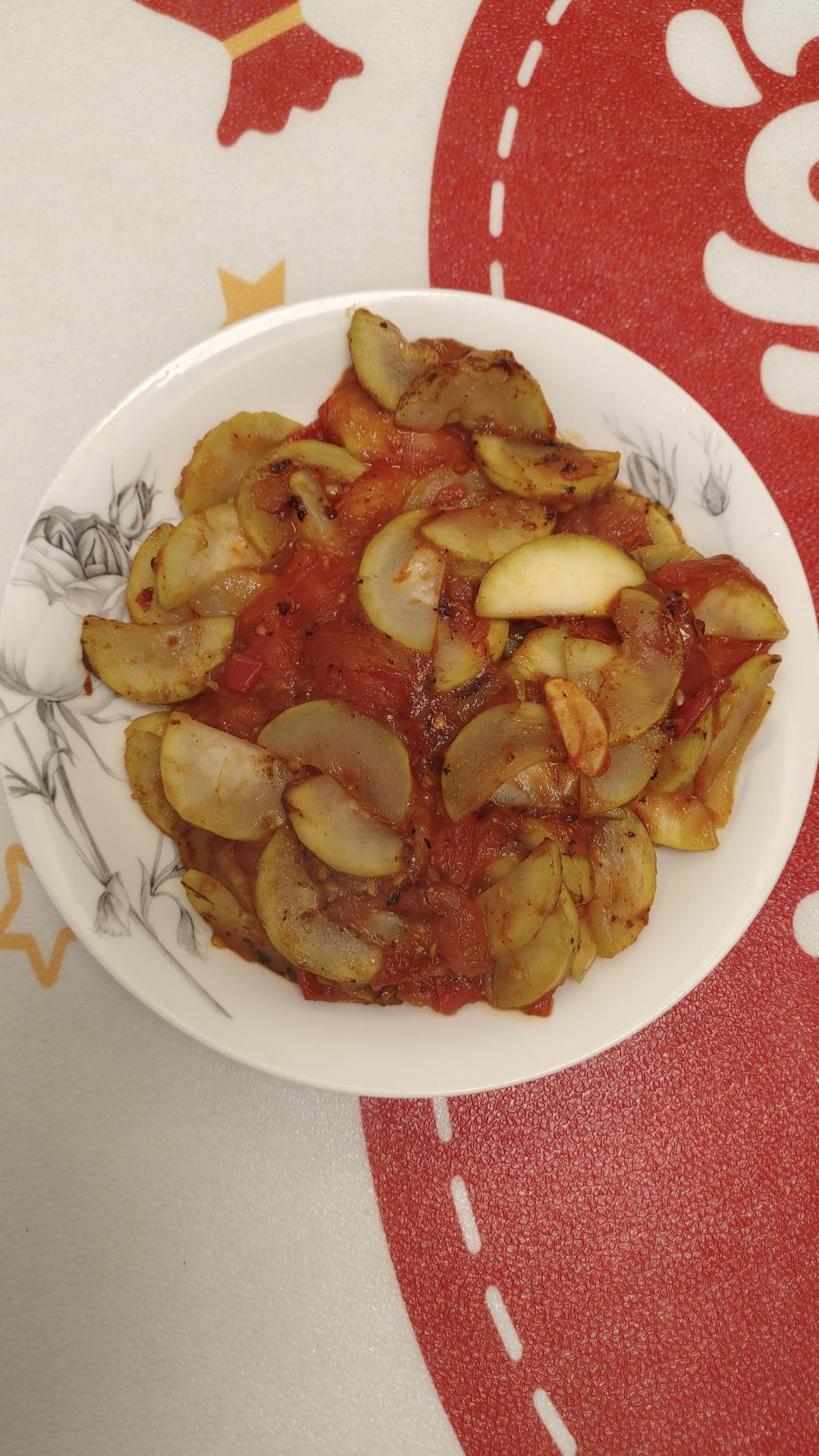 夏季家常：西红柿烧瓠子