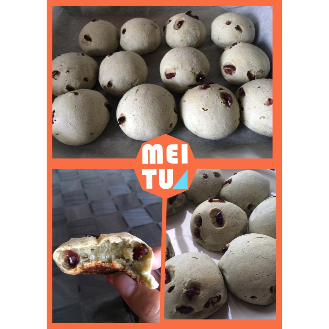 抹茶蔓越莓麻薯包（不回缩）