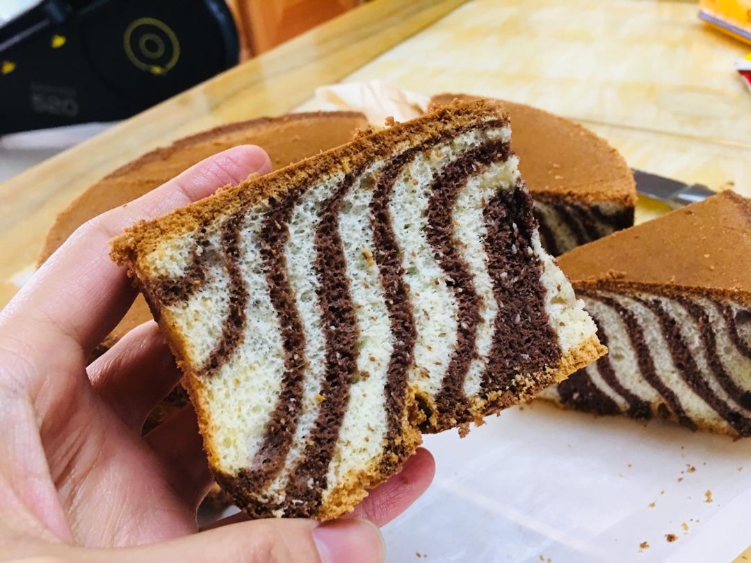 斑马纹戚风蛋糕