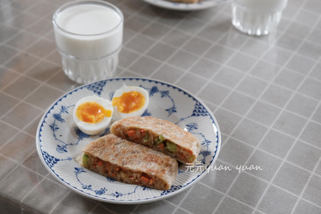 【糯米豆沙煎饼】软糯香甜 早餐茶点