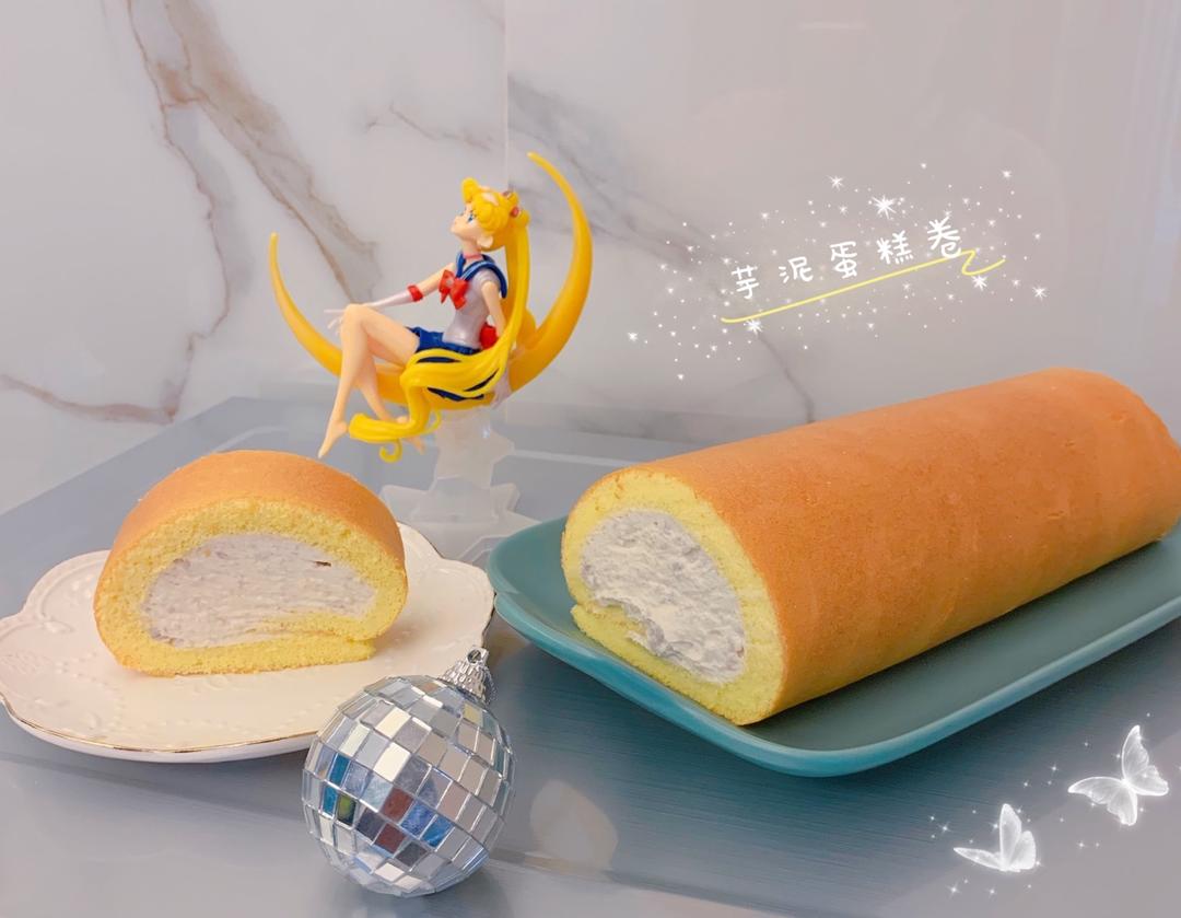 几分甜香芋奶冻卷/卷不裂配方+新鲜香芋奶油+入口即化奶冻/烘焙视频蛋糕篇7「薄卷」