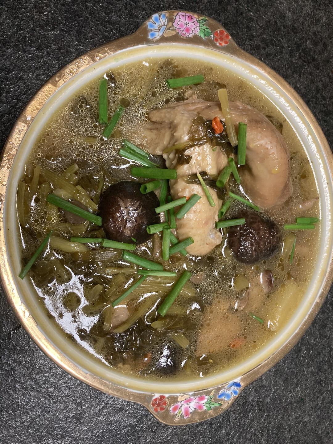 咸菜鸡（温州特色菜）的做法