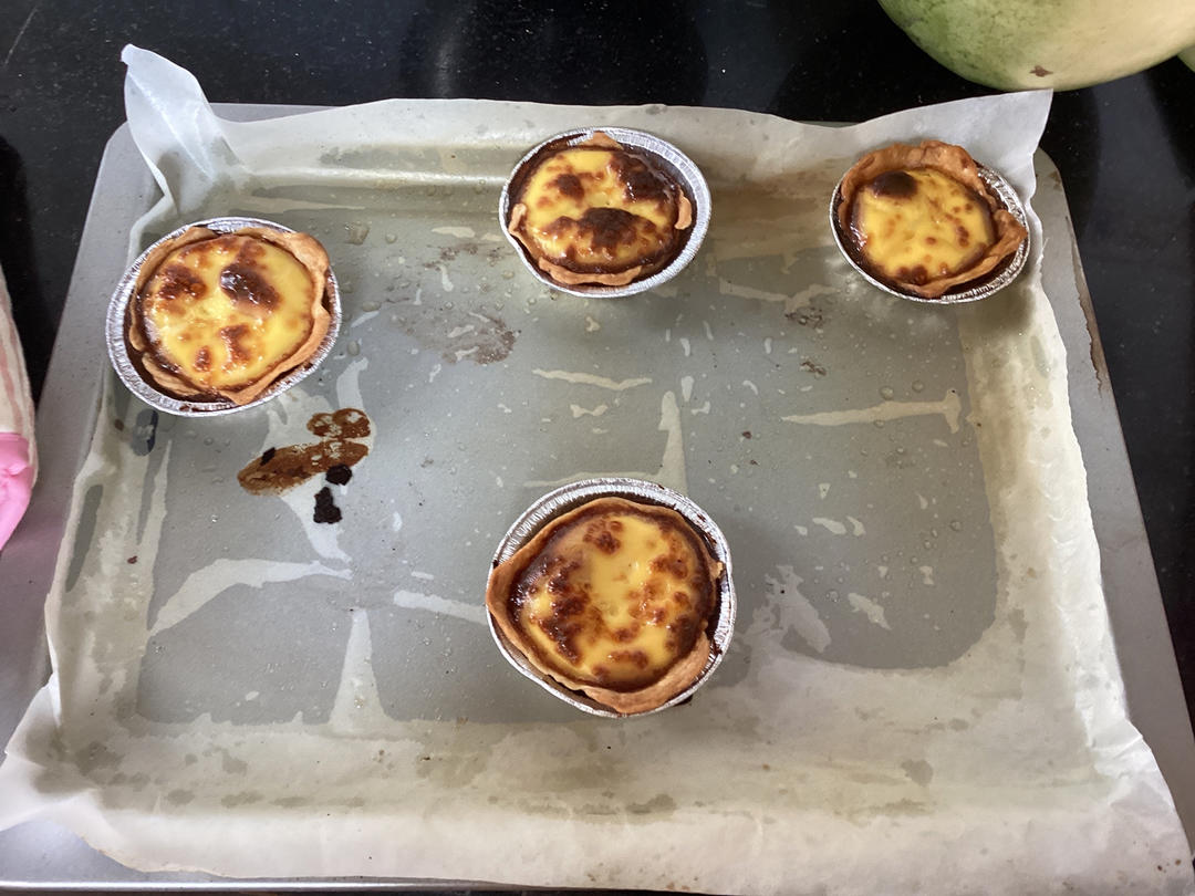 简易蛋挞（手抓饼挞皮）