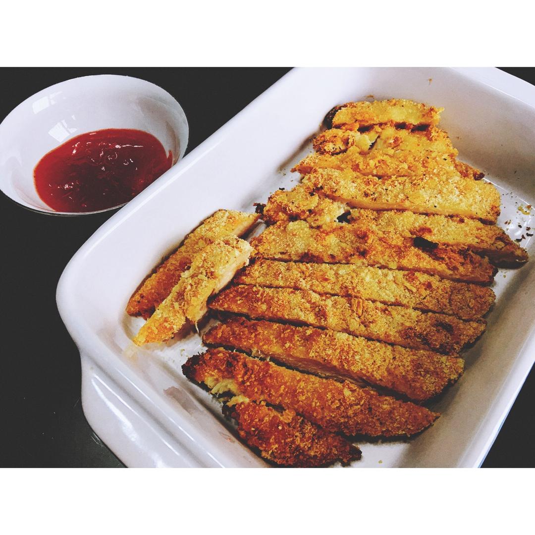 巴啦啦xhg做的香酥烤鸡排烤箱版不用油