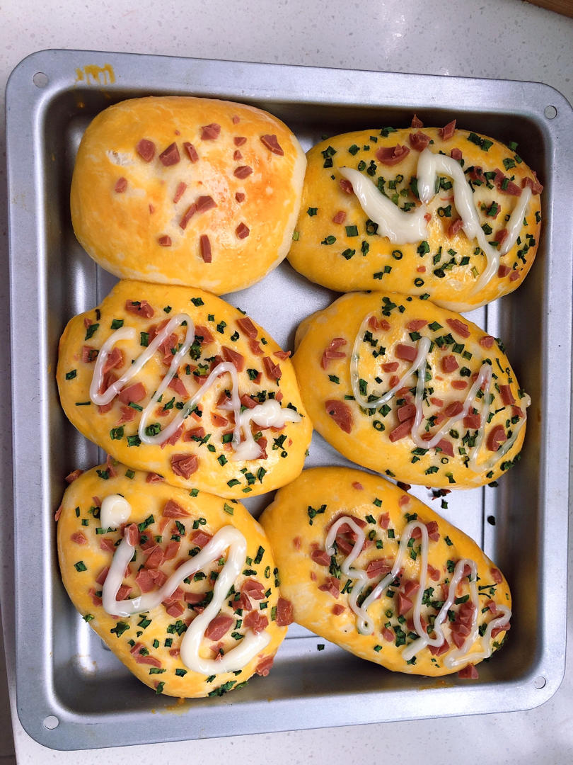 香葱火腿肉松面包