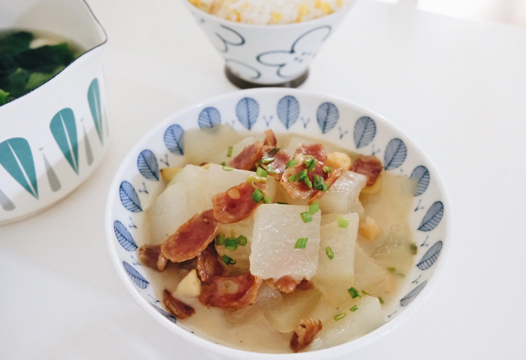干贝腊肠烧冬瓜