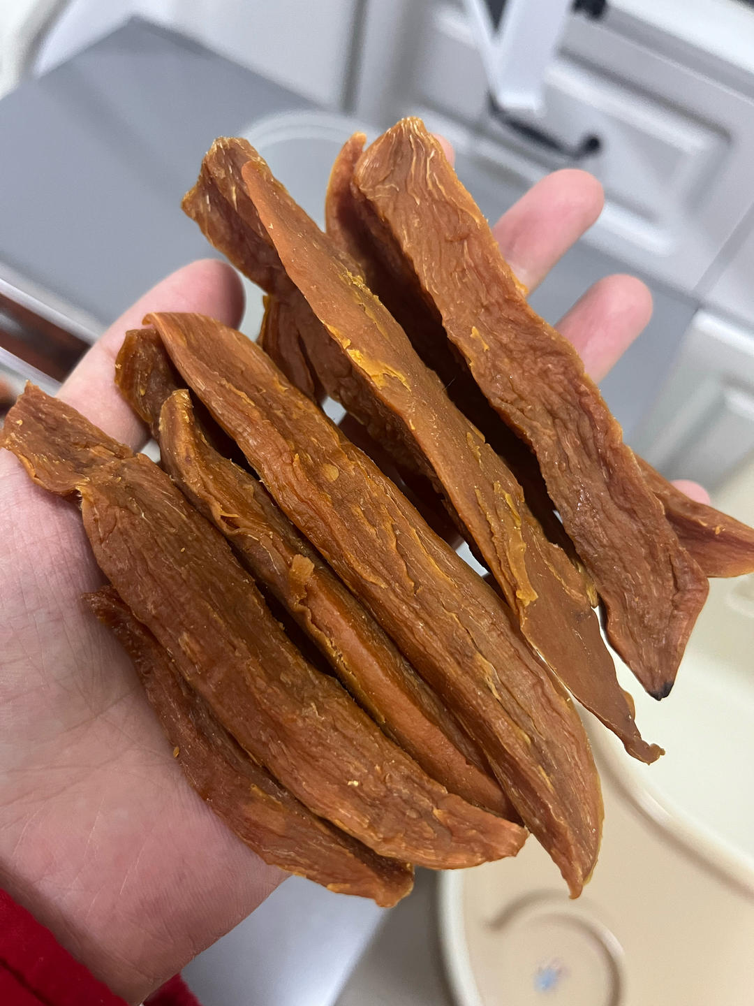 传统三蒸三晒「地瓜🍠干」软糯香甜有嚼劲儿！